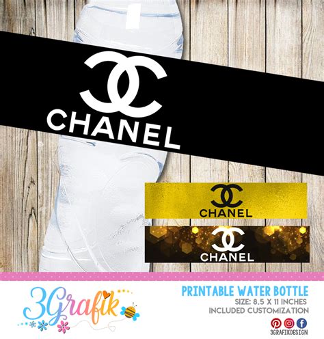 chanel stickers for water bottles|Chanel Labels for Bottles .